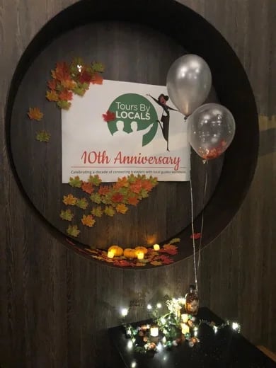 Entrance to the restaurant in Glasgow