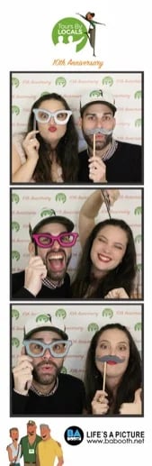 Emi and Ro hamming it up in the Photo Booth