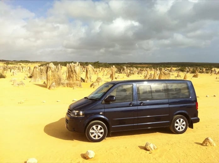 Sergio's Van at the Pinnacles Desert