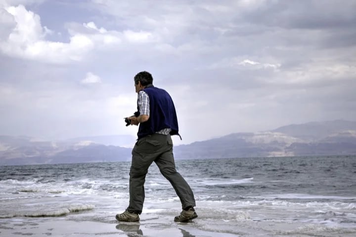 Great tour guide, can even walk on water. �� Photo by client, Vern Schlabach on Dead Sea photo tour.