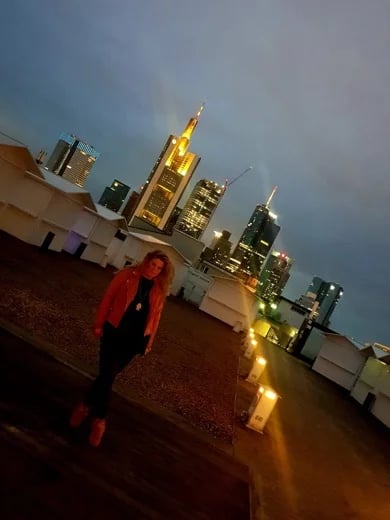 At night