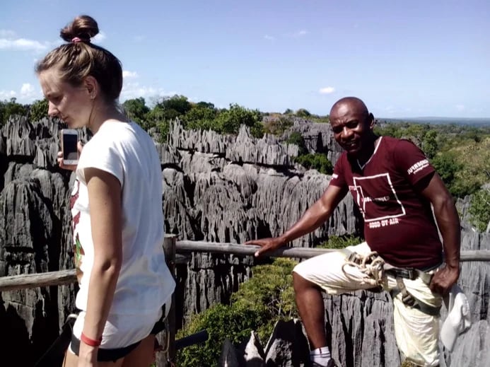 My guest is from URSS. we are visiting Tsingy de bemaraha National park