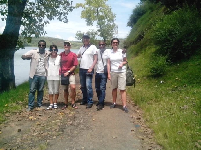 We are visiting the biggest lake in Antsirabe, Andraikiba lake.