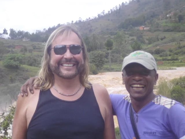 My guest is from USA. we are visiting a small private park, lemur's park. 45km from Antananarivo the capital.