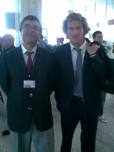 With one of the greatest football players, Diego Forlan!