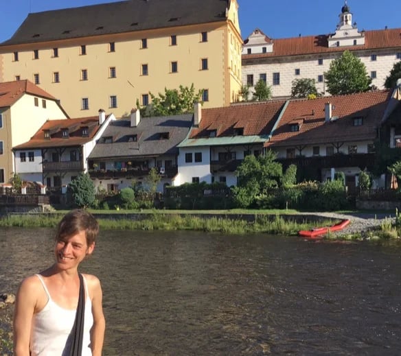 On the shore of the river Moldau