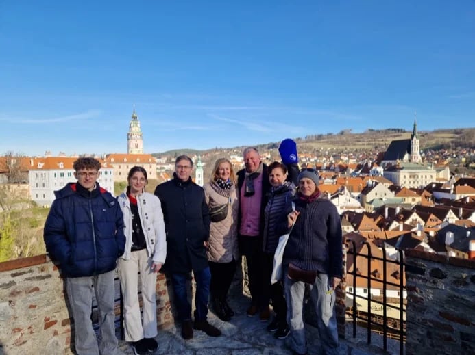 The postcard photo at the end of our tour