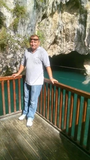 In front of the Cave