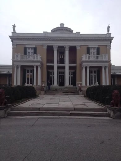 The magnificent Belmont mansion, built in 1856, tour stop #2 on the option B tour
