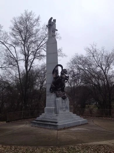The "Peace monument ", Battle of Nashville, erected in 1925. Tour stop #2 tour option A