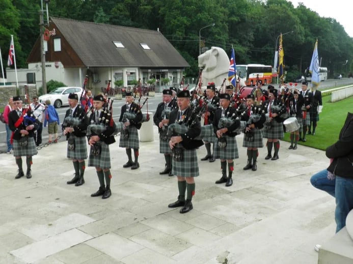 Sheffield Pipe Band at Ploegsteert Memorial