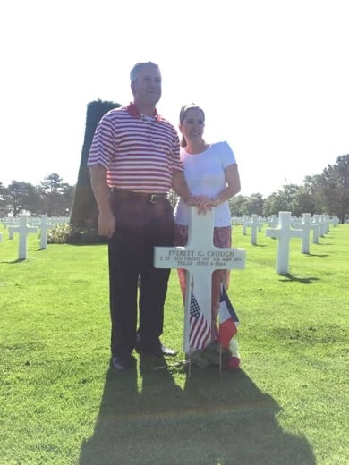 The family visiting their oncle at the Cemetery. Try not to cry