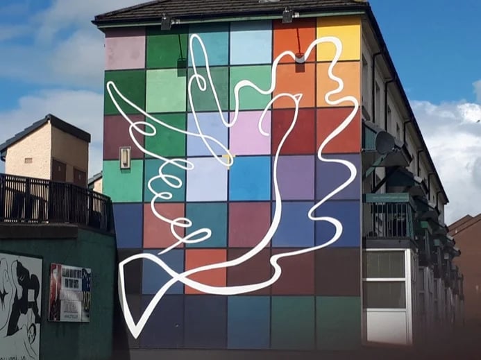 Peace mural, Bogside Derry City.
