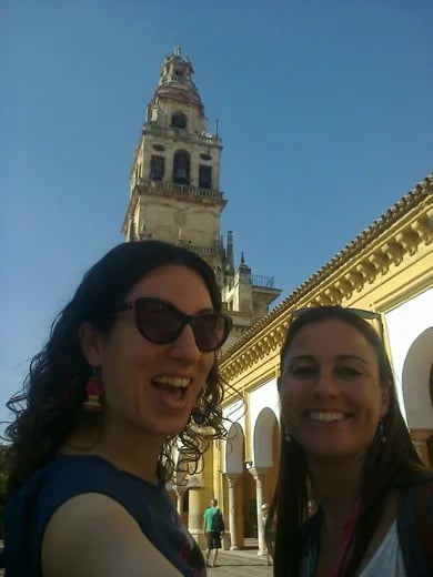 Sometimes only one lady and me ( on the right) in Córdoba