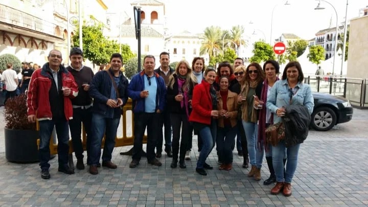 A group of collegues and me ( in the middle with red jacket) in a private visit in Ecija