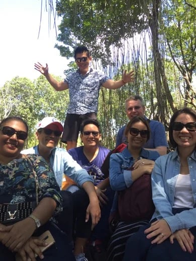 My Agoda symposium guests from Thailand, Vietnam and Ireland, having fun in the mangroves
