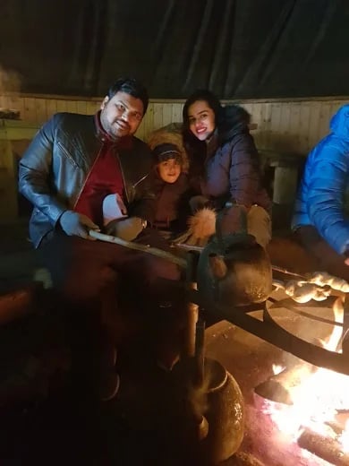 Campfire at Nuuksio Reindeer farm