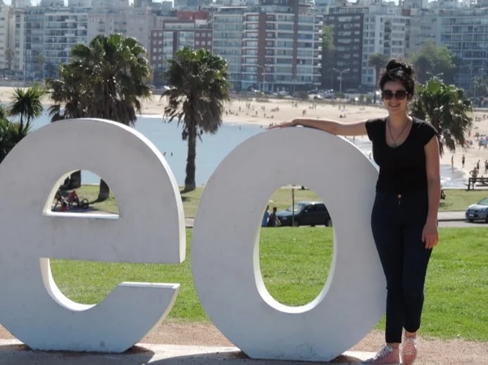 Montevideo Sign, Pocitos beach
