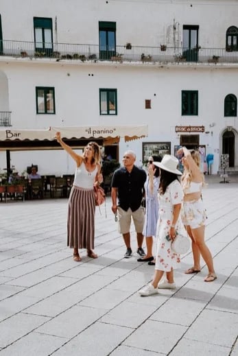 Me with some customers in Ravello