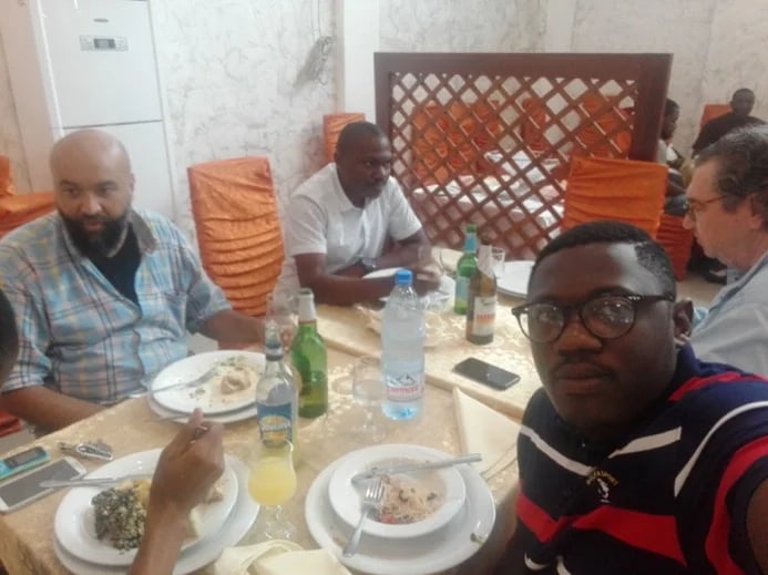 Having launch with my visitors