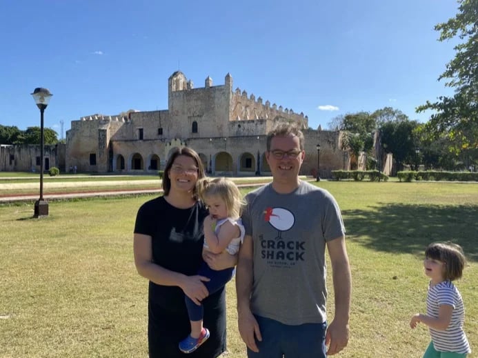 Happy Family in Valladolid, Yucatan