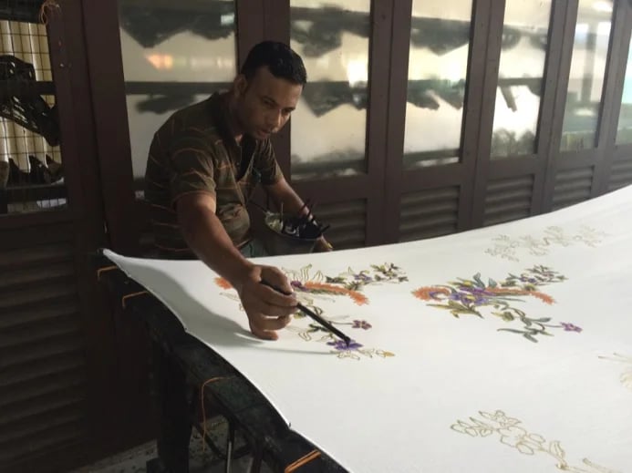 Hand-Drawn Batik painting handicraft