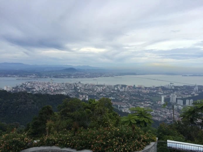 Penang Hill - Panaromic view from the top.