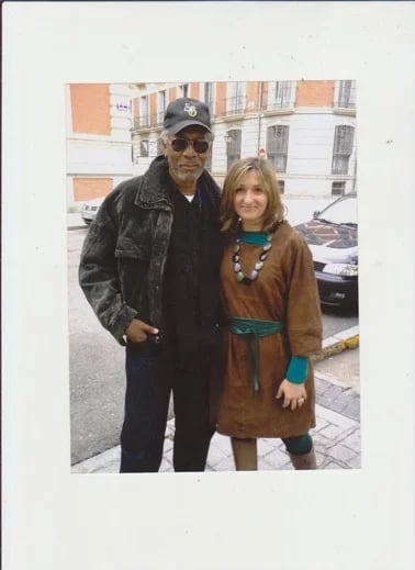With Morgan Freeman. 2009