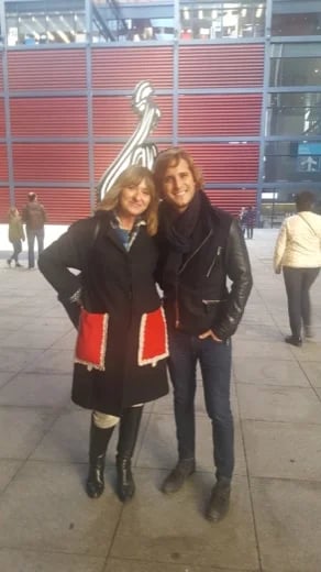 With Diego Boneta at the Reina Sofia Museum. Dec-2017