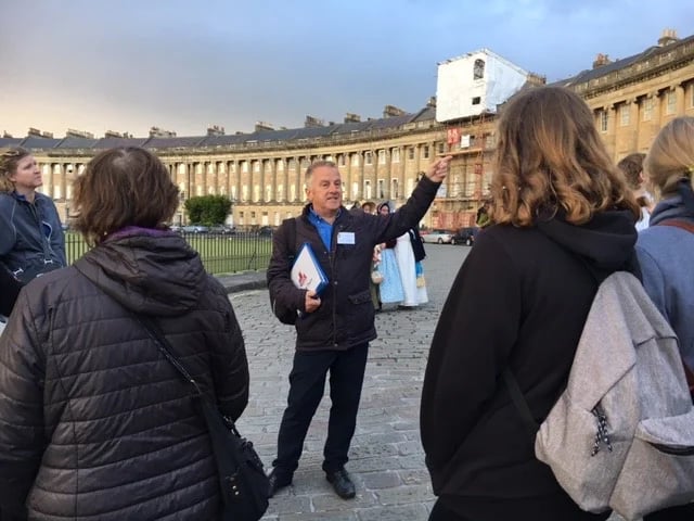 At the Royal Crescent in Bath