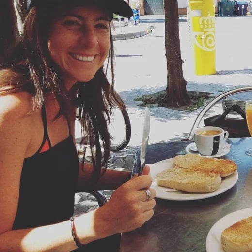 Eating a typical Breakfast before heading to the beach