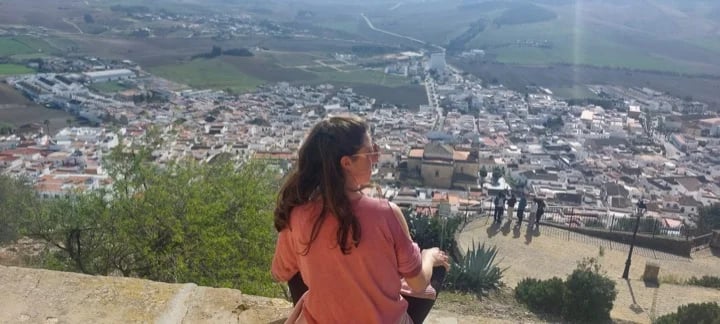 Looking out over a white village