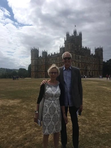 Highclere Castle the home of Lord Carnarvon, and location for filming Downton Abbey