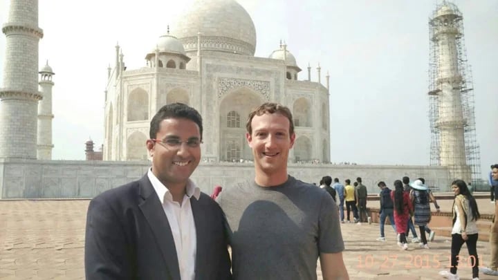 Giving tour to Mark Zuckerberg of Taj Mahal......