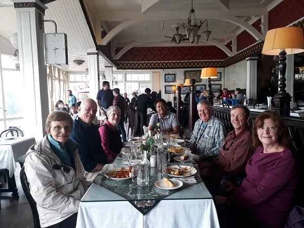 Farwell dinner at the Glenarys restaurant Darjeeling.