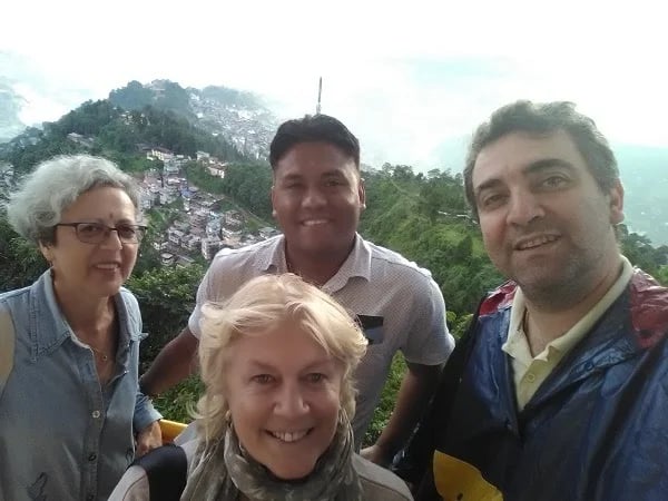 With Italian group in Gangtok, Sikkim
