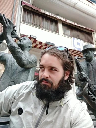With the musicians