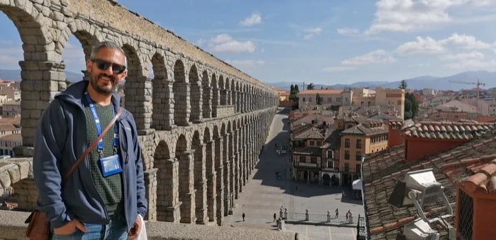 beautiful day in Segovia with the gorgeous Roman Aqueduct