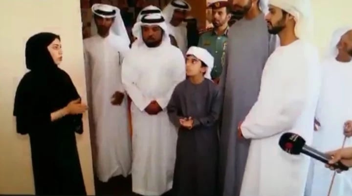 Giving tour to Sheikh Zayed bin Hamdan during Aldhafra camels festival