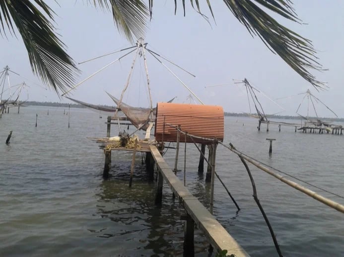 Village tour- chinese fishing nets....