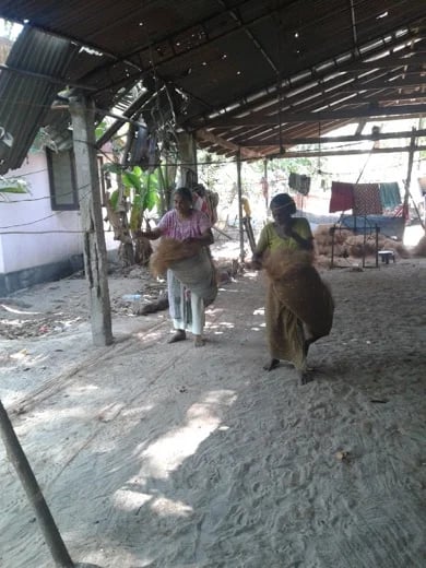 Village crafts- coir making...