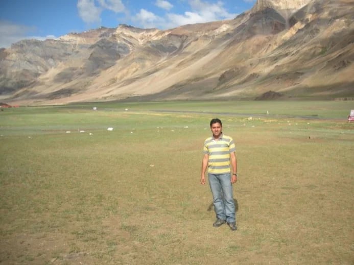 During a jeep safari tour to Leh --Indian Himalayas