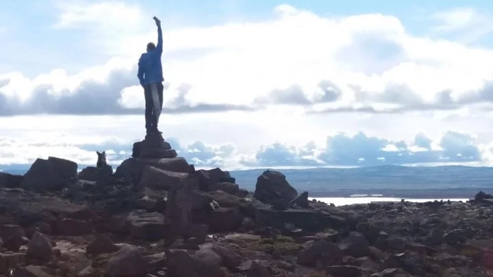 Trying to get a signal up in the highlands!