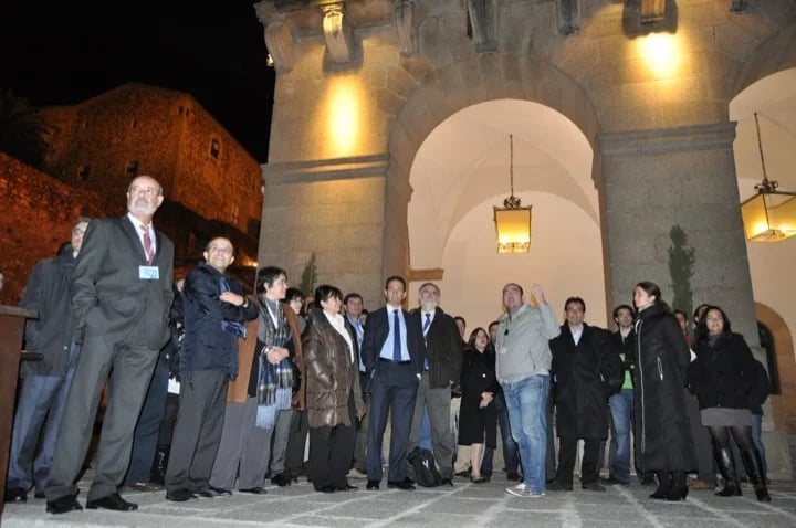 Guiding a congress in Caceres.