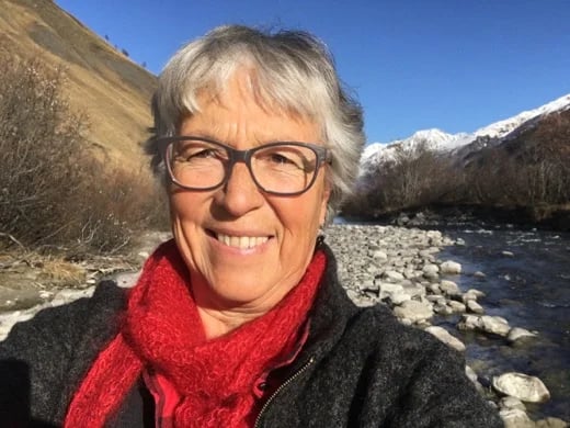 Rita on a winter walk near Andermatt