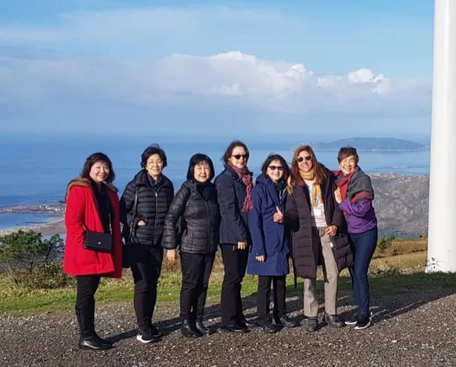 Visiting Finisterra, The End of the world,  with my group from the Philippines!