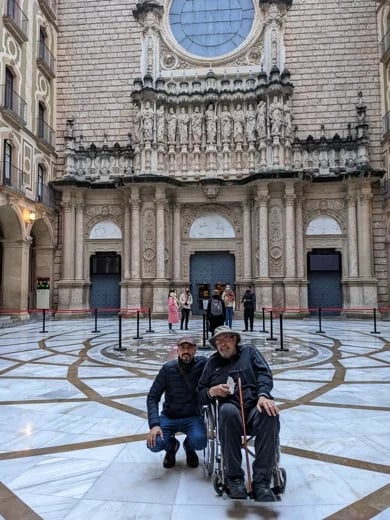 With William Beeman at the Basilica of Montserrat