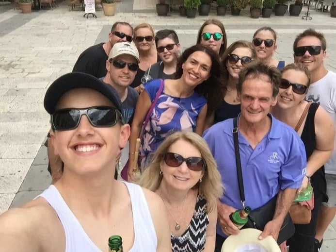 In Split with the group from Australia