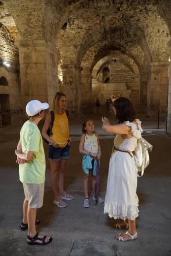 In the substructures of The Diocletian's Palace