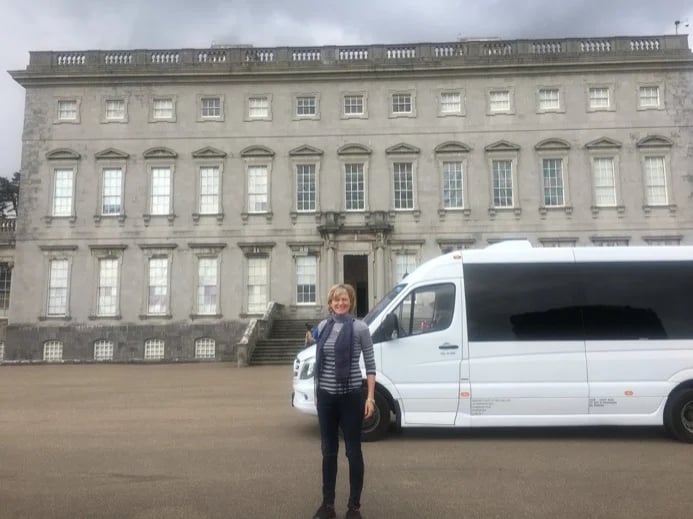 Mia and her bus at Castletown House, Co Kildare